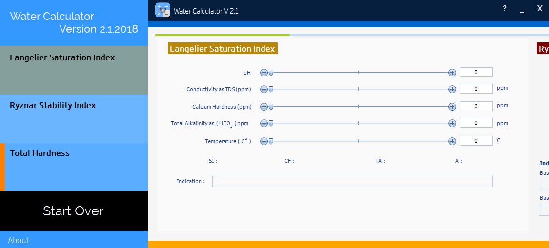 Water Calculator Screen